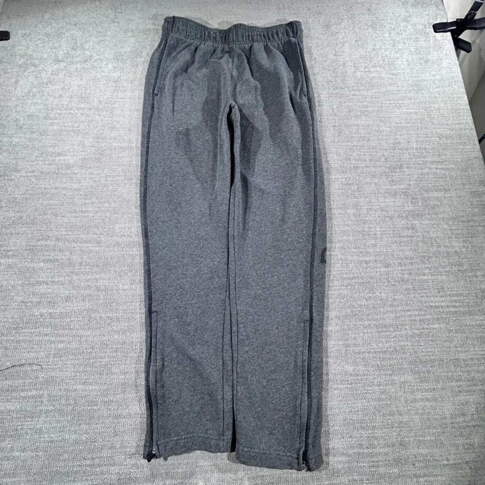 Reebok Sweatpants Mens Medium Gray Excellent Ankle Zip Heather Athletic Joggers